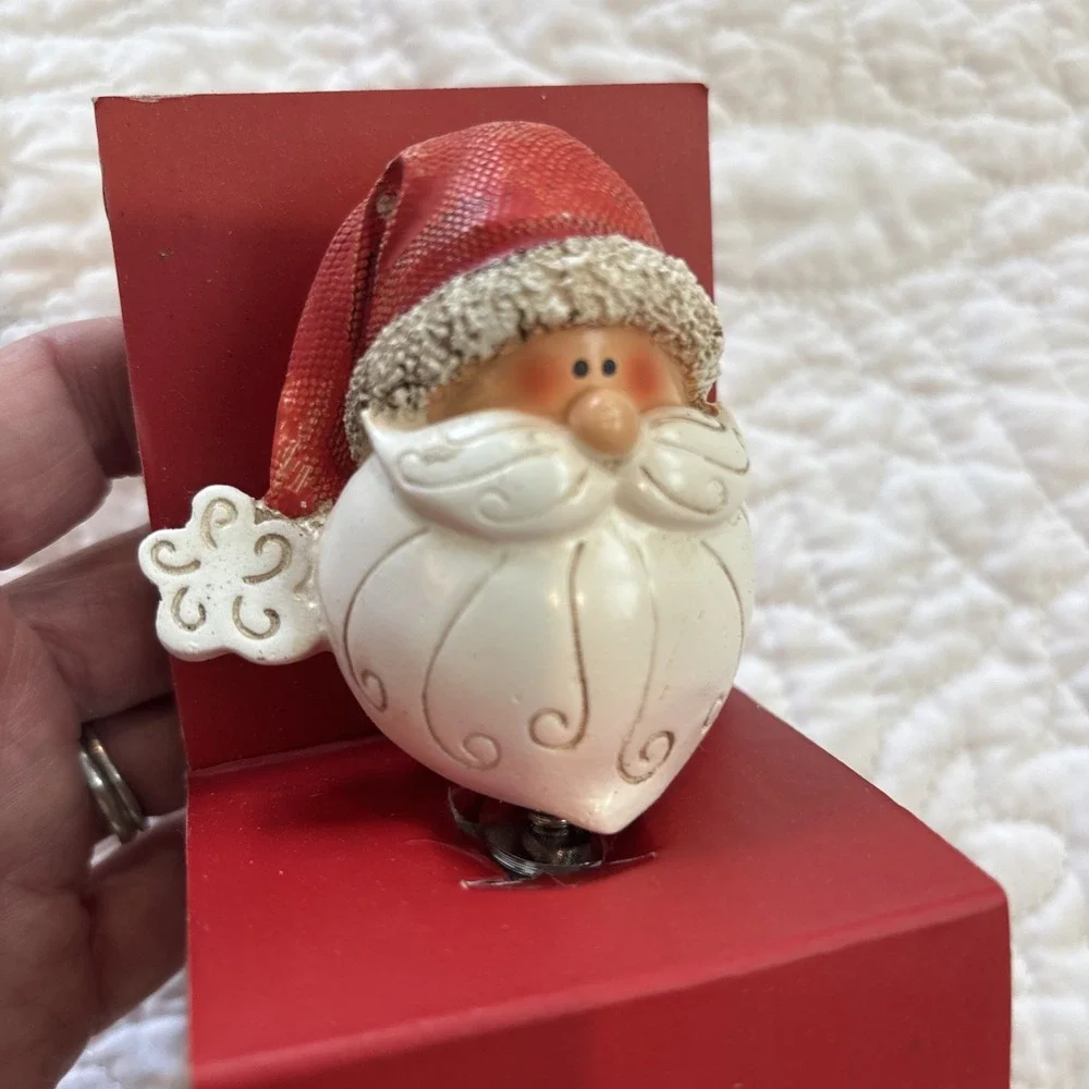 Pier 1 Imports Santa Clause Bottle Stopper‎ New Sealed Orig Box Christmas Gift
